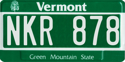 VT license plate NKR878