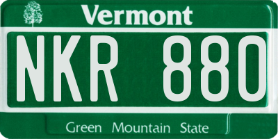 VT license plate NKR880