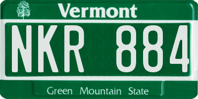 VT license plate NKR884
