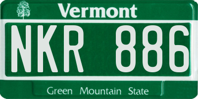 VT license plate NKR886