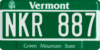 VT license plate NKR887