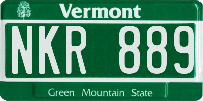 VT license plate NKR889