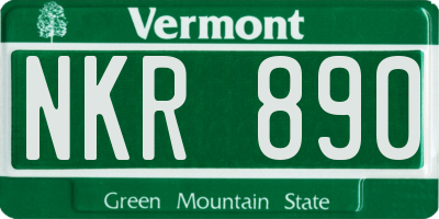 VT license plate NKR890