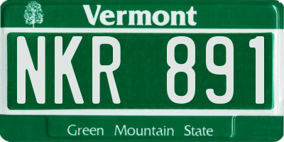 VT license plate NKR891
