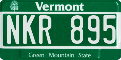 VT license plate NKR895