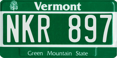 VT license plate NKR897