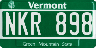 VT license plate NKR898