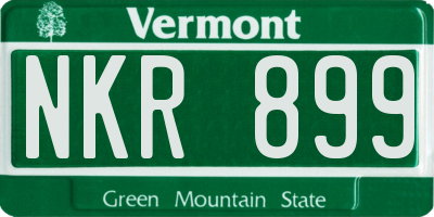 VT license plate NKR899