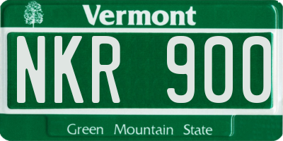 VT license plate NKR900