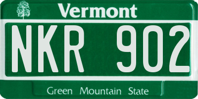 VT license plate NKR902