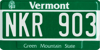 VT license plate NKR903