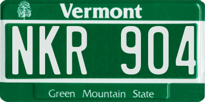 VT license plate NKR904