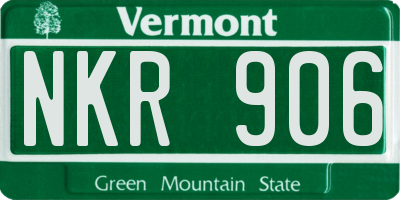 VT license plate NKR906