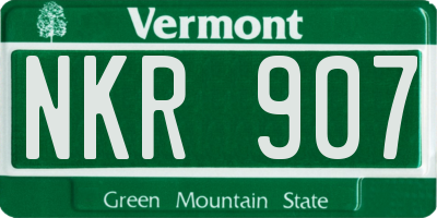 VT license plate NKR907