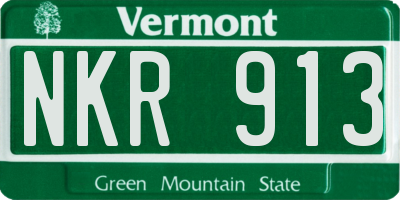 VT license plate NKR913