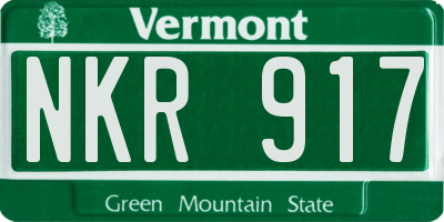 VT license plate NKR917