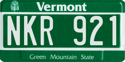VT license plate NKR921