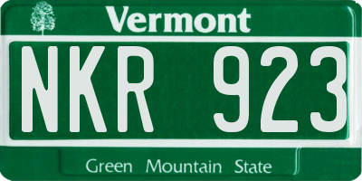VT license plate NKR923