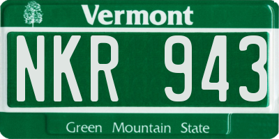 VT license plate NKR943