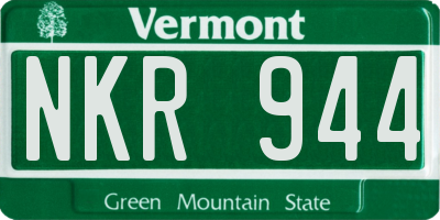 VT license plate NKR944