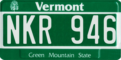 VT license plate NKR946