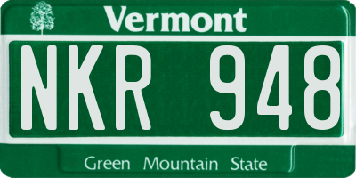 VT license plate NKR948