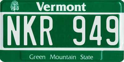 VT license plate NKR949