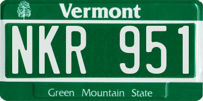 VT license plate NKR951