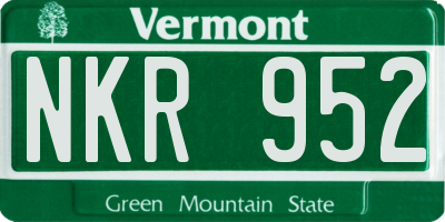 VT license plate NKR952
