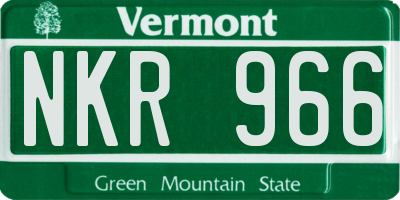 VT license plate NKR966
