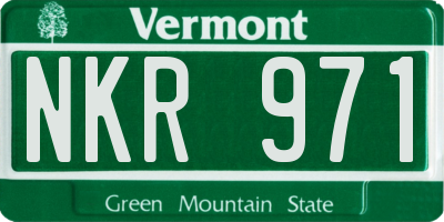 VT license plate NKR971