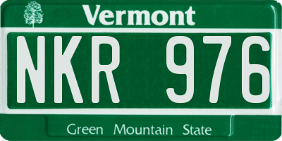 VT license plate NKR976