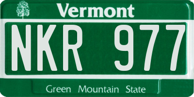VT license plate NKR977