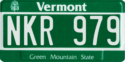 VT license plate NKR979