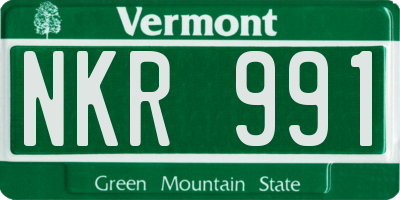 VT license plate NKR991