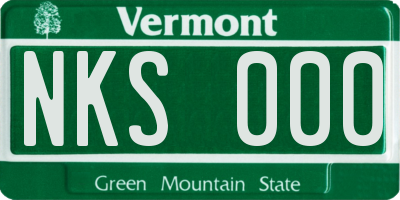 VT license plate NKS000