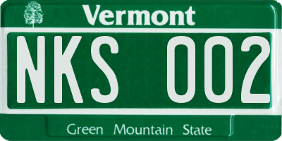VT license plate NKS002