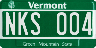 VT license plate NKS004