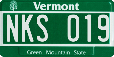 VT license plate NKS019