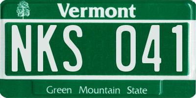 VT license plate NKS041