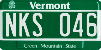 VT license plate NKS046