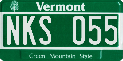 VT license plate NKS055