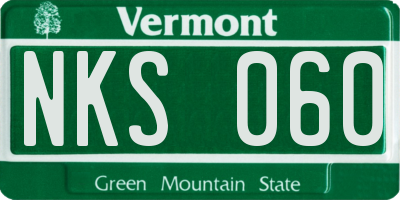 VT license plate NKS060