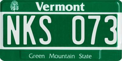 VT license plate NKS073