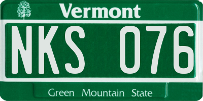 VT license plate NKS076