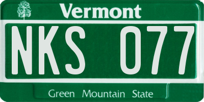 VT license plate NKS077