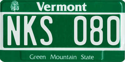 VT license plate NKS080