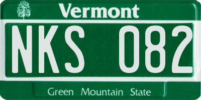 VT license plate NKS082