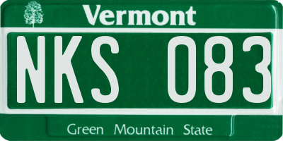 VT license plate NKS083