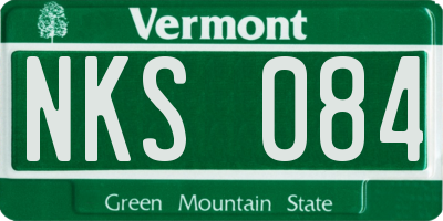 VT license plate NKS084